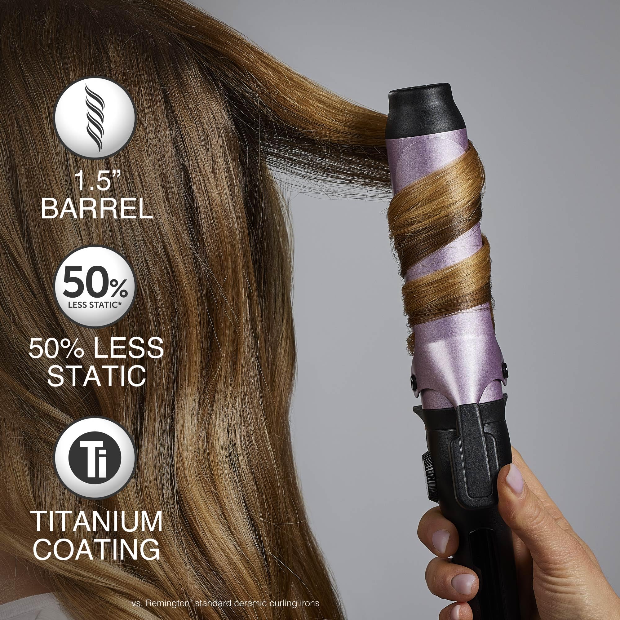 Foto 3 pulgar | Rizadora de Cabello Remington de Titanio-Venta Internacional
