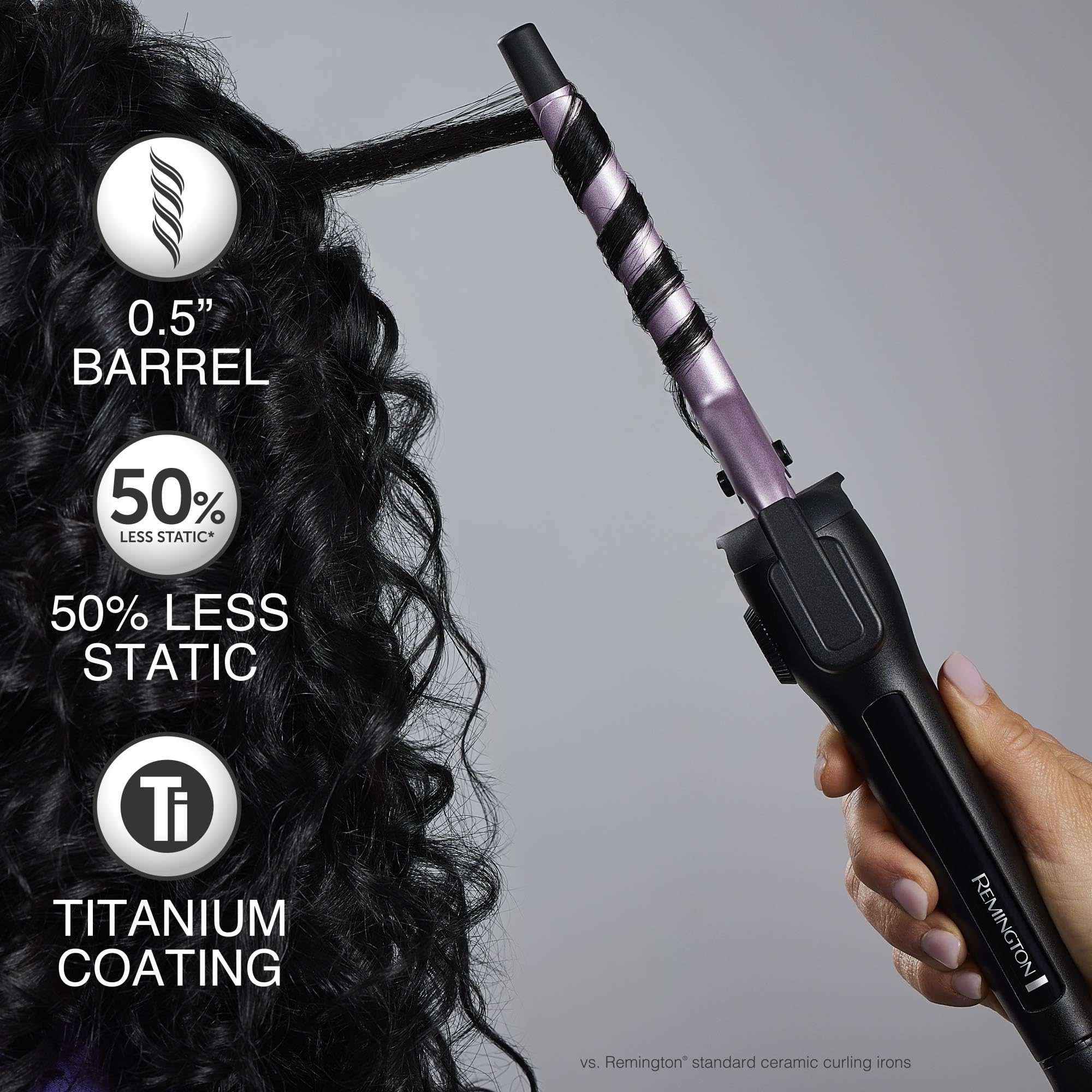 Foto 3 pulgar | Rizadora de Cabello Remington de Titanio-Venta Internacional