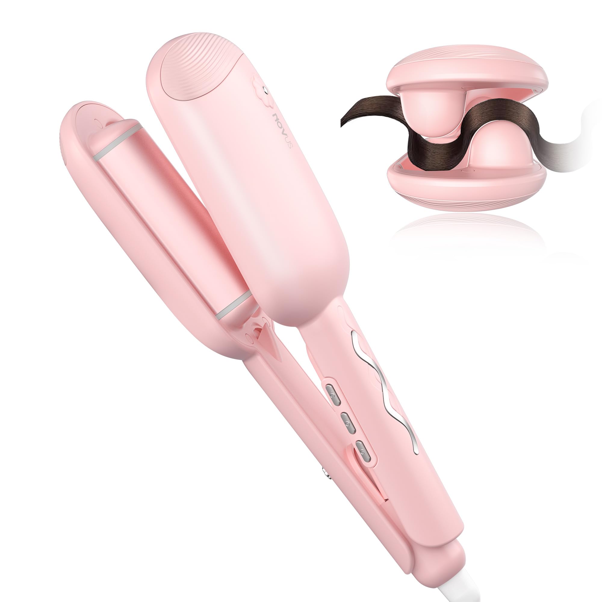 Plancha Novus Wave Beach Waves 1.25 Pulgadas Rosa - Venta Internacional