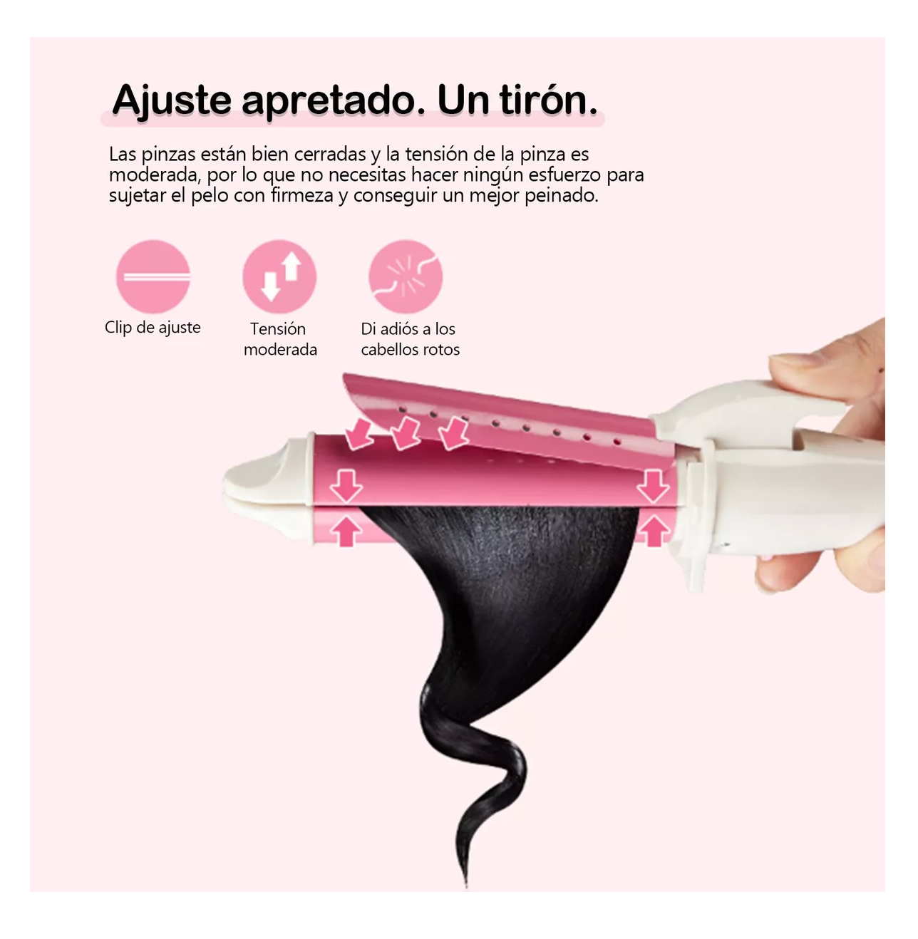 Foto 4 | Mini Rizador/plancha De Pelo Lab.g De Cerámica Húmeda Y Seca Rosa