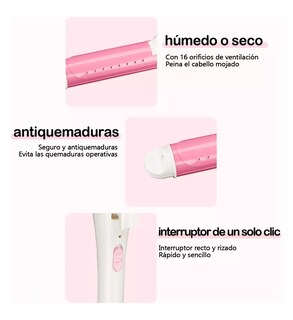 Foto 5 | Mini Rizador/plancha De Pelo Lab.g De Cerámica Húmeda Y Seca Rosa
