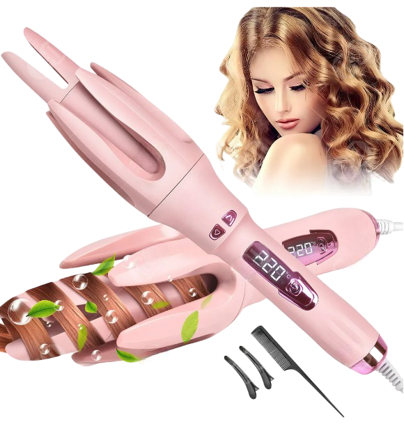 Foto 3 pulgar | Rizador para Cabello Xtellar Automático 4 Temperaturas Rosa