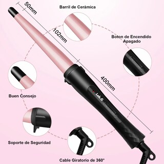 Foto 3 | Rizador de Cabello Lab.G Rosa Cerámica