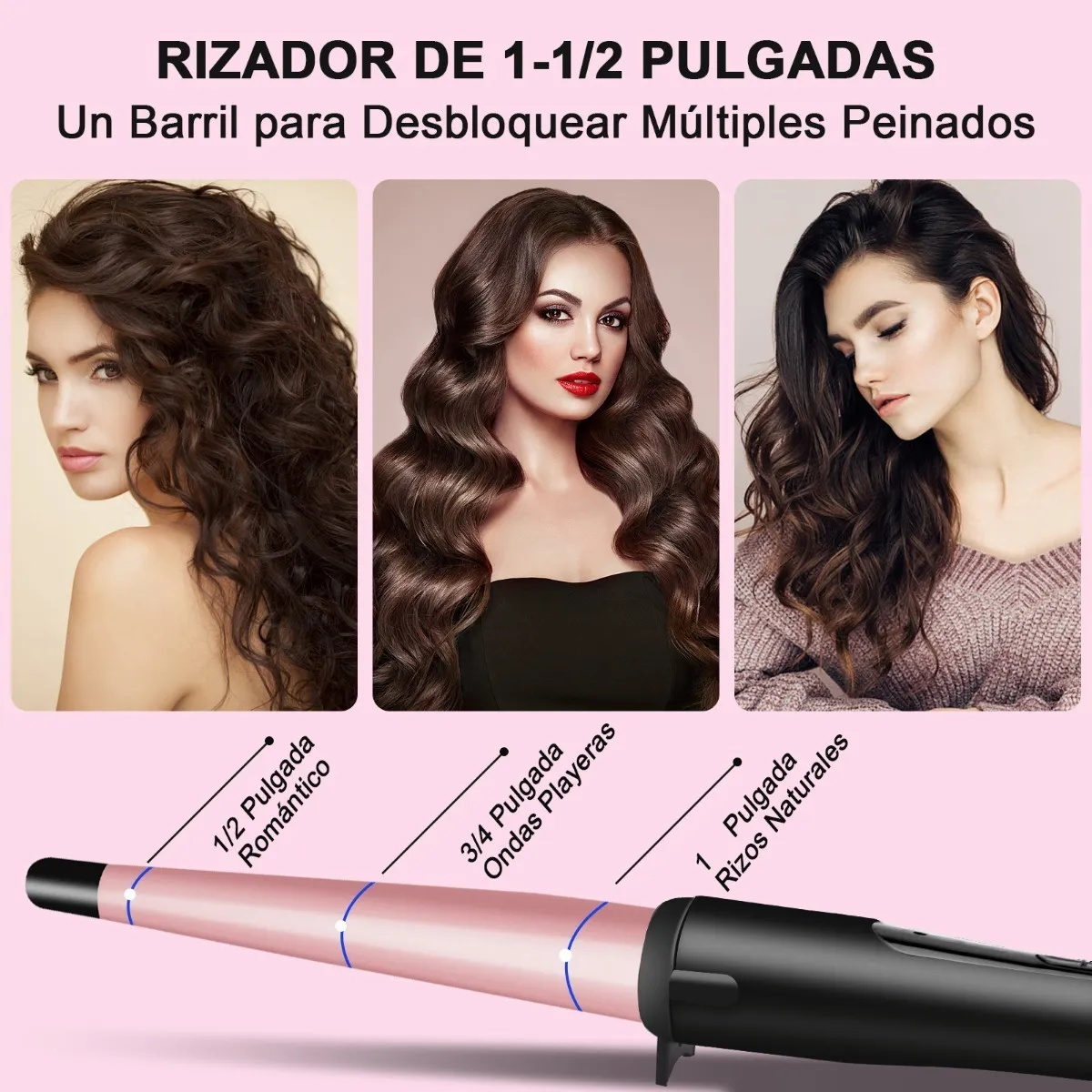 Foto 5 pulgar | Rizador de Cabello Lab.G Rosa Cerámica