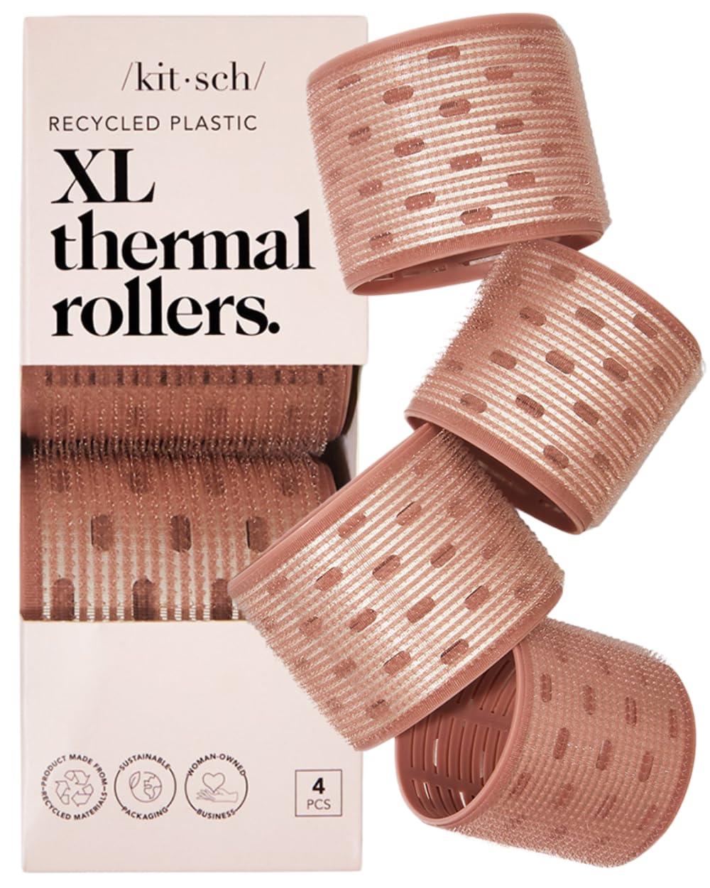 Rodillos Térmicos De Cerámica Kitsch Xl Para Cabello Largo Con Aspecto Reventado - Venta Internacional.