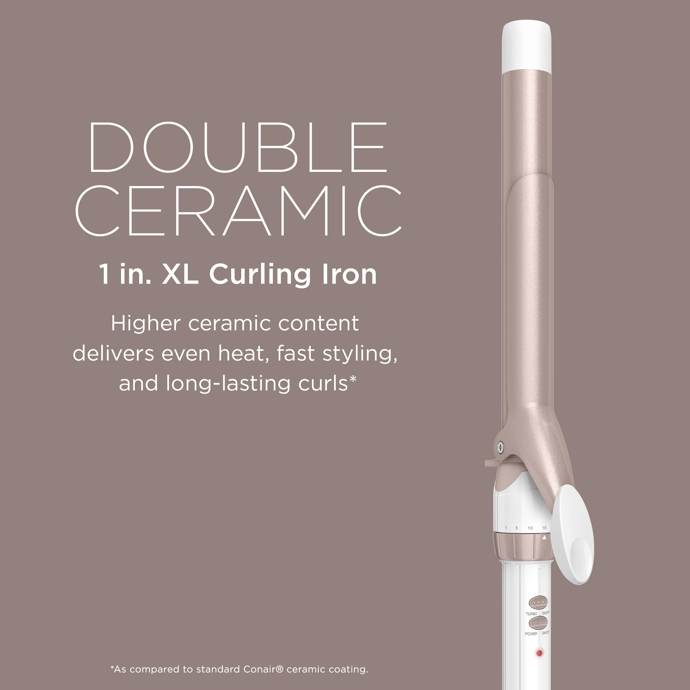 Foto 3 pulgar | Rizador Conair, Doble Cilindro Largo De Cerámica, 2,54 Cm, Xl - Venta Internacional.