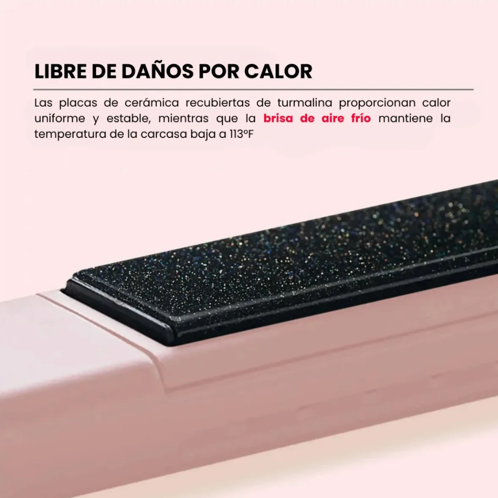 Foto 8 pulgar | Plancha y Rizadora para Cabello 2 en 1 Tymo Air Flow Rosa