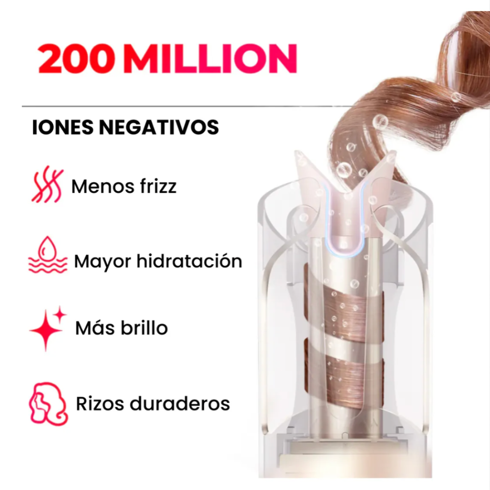 Foto 4 pulgar | Rizadora de Cabello Automática Inalámbrica Tymo Curlgo Rosa