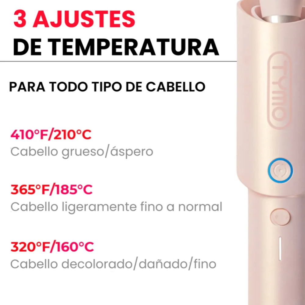 Foto 5 pulgar | Rizadora de Cabello Automática Inalámbrica Tymo Curlgo Rosa