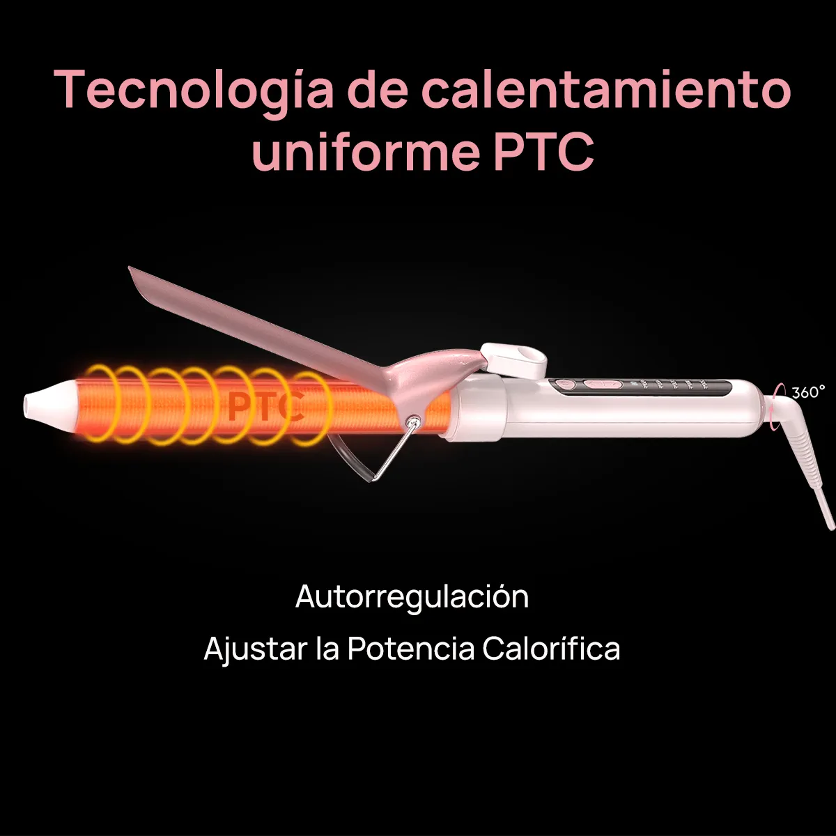 Foto 4 pulgar | tenaza para cabello Rosa