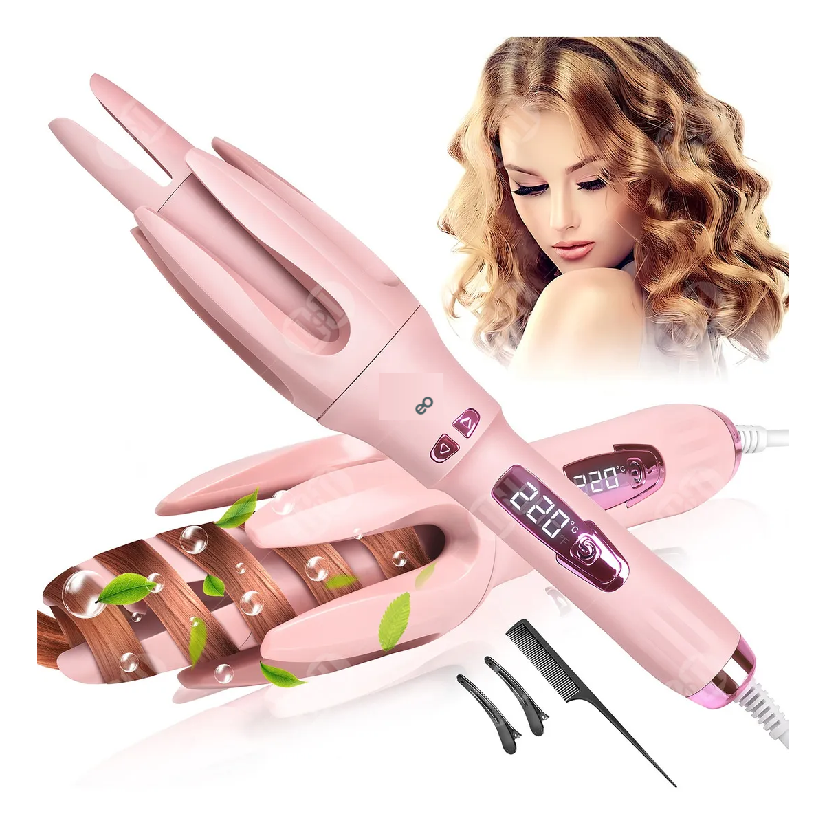 Foto 4 pulgar | Rizador Automático para Cabello Eo Safe Imports ESI-20162 Rosa