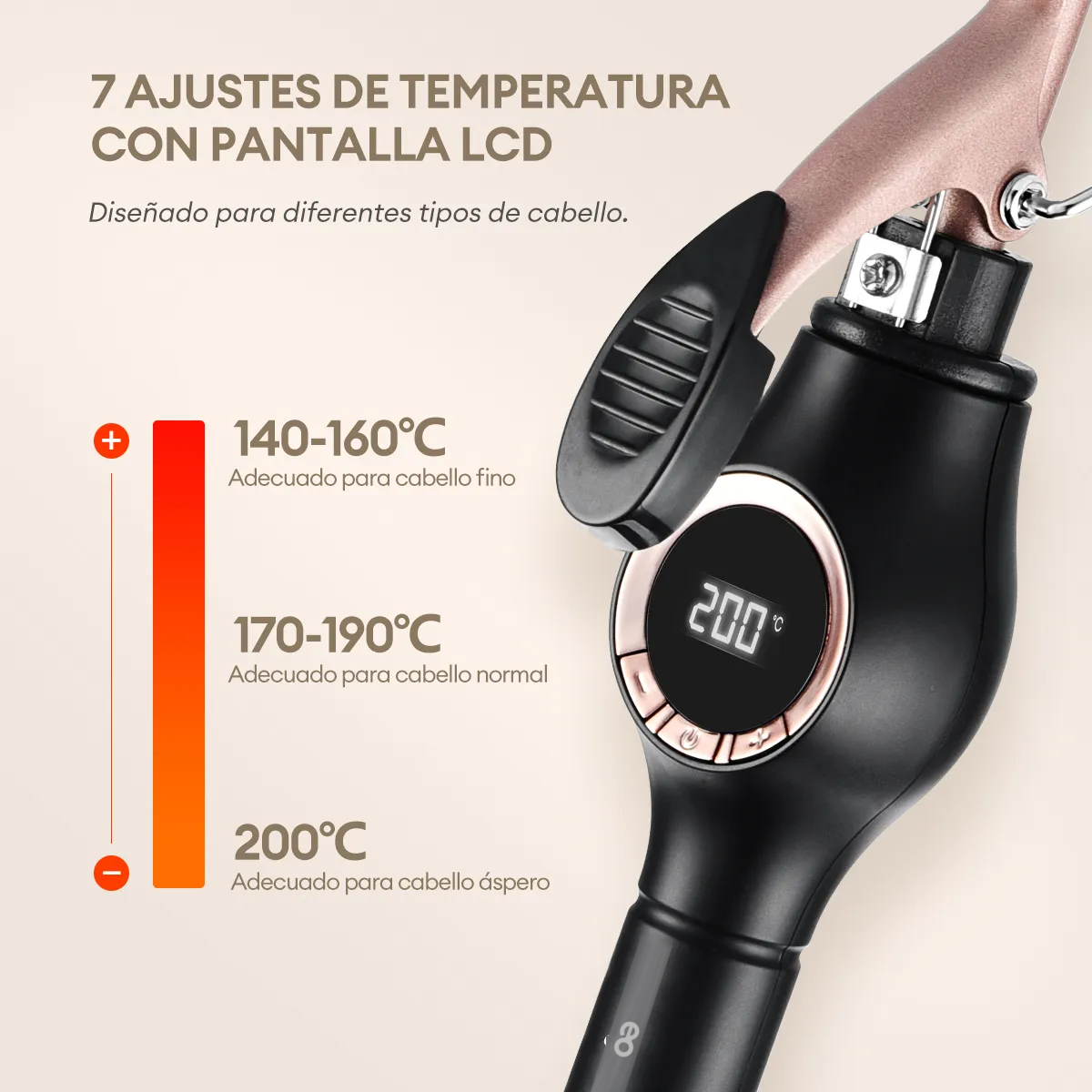 Foto 4 pulgar | Tenazas Para Pelo Rizadora De Cabello De Cerámica De 9mm Eo Safe Imports Esi-20166 Multicolor