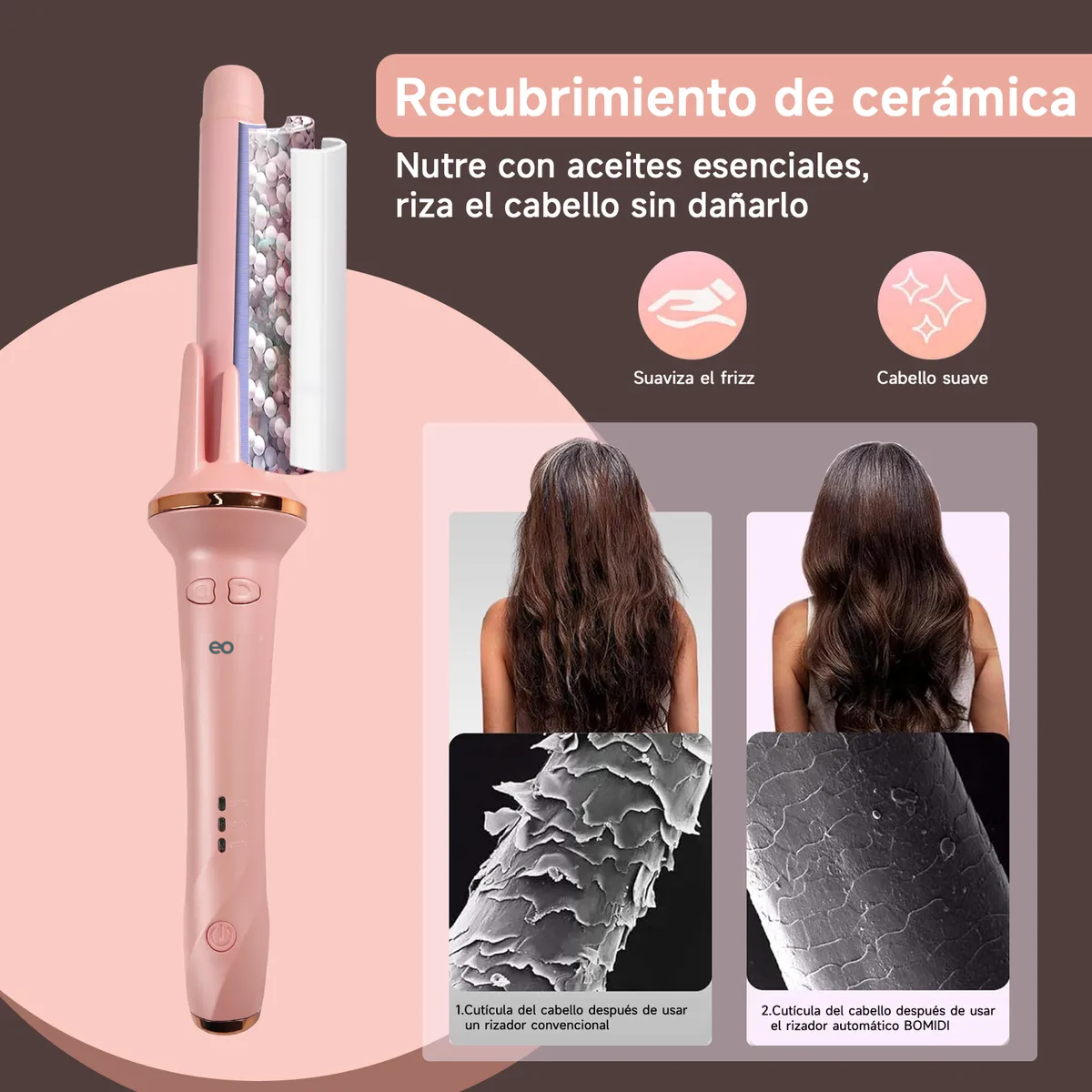 Foto 2 | Tenazas para Pelo Eo Safe Imports Esi-20165 Rosa