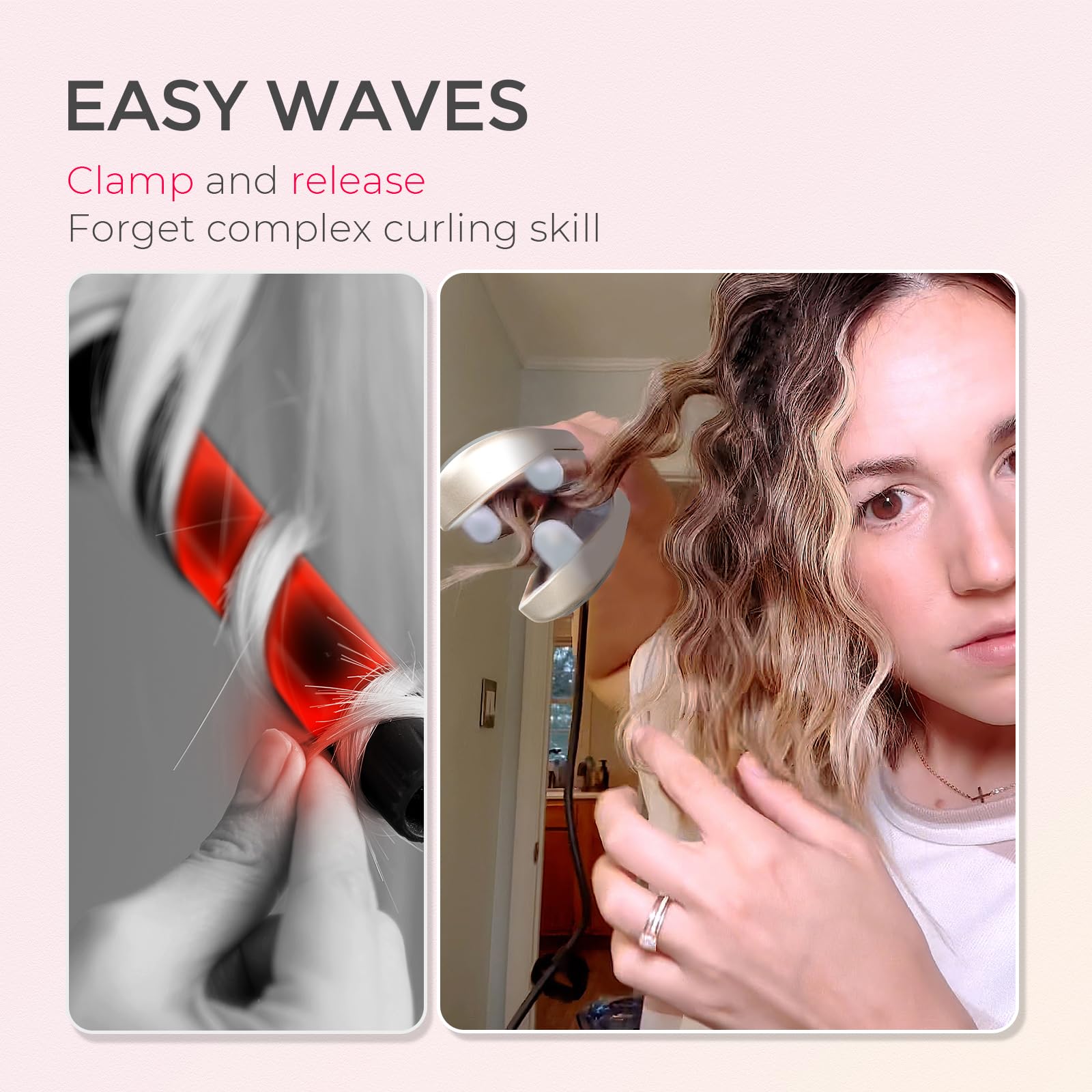 Foto 3 pulgar | Rizador de Cabello Waver Tymo Rovy Beach Waves de 1 Pulgada - Venta Internacional