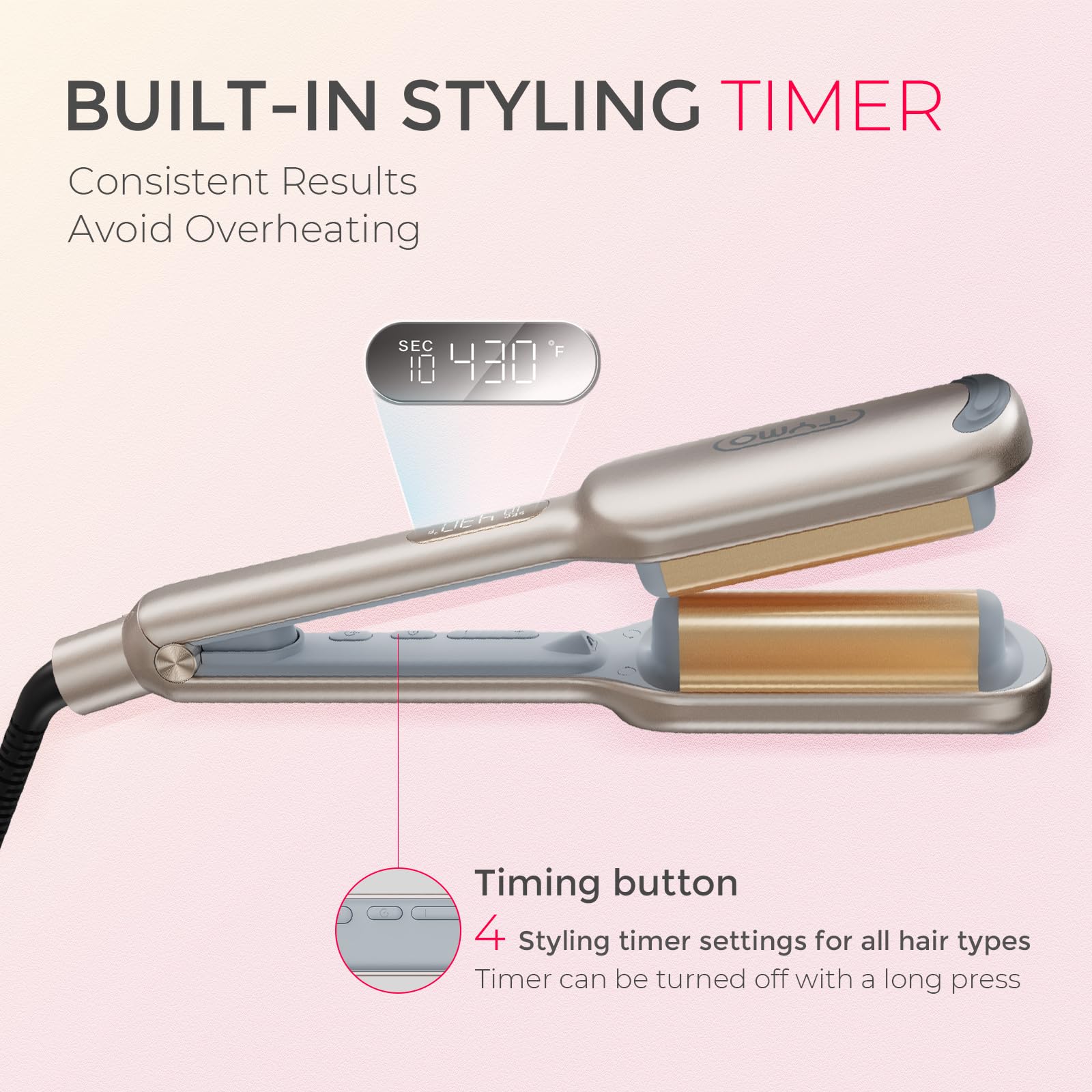 Foto 7 pulgar | Rizador de Cabello Waver Tymo Rovy Beach Waves de 1 Pulgada - Venta Internacional