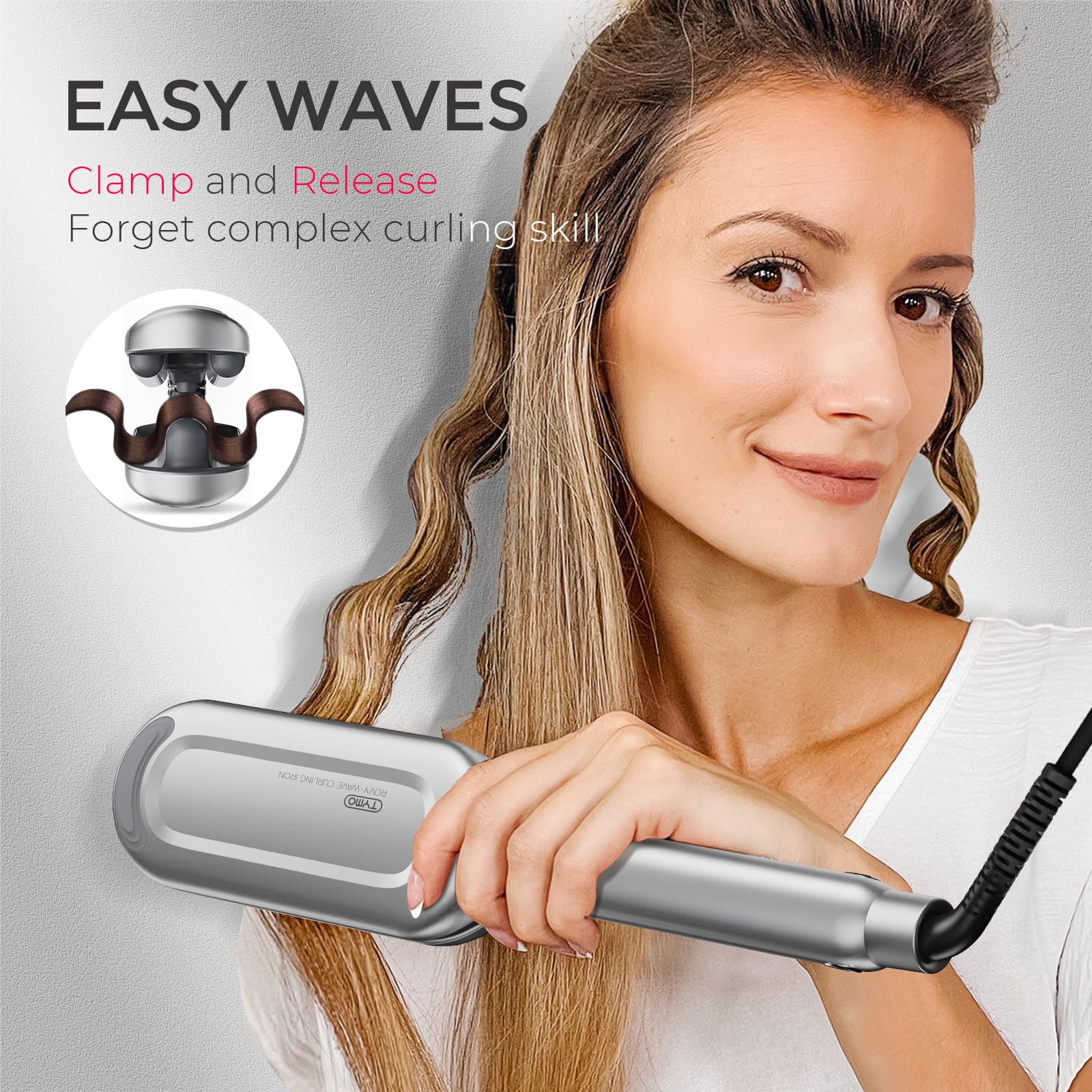 Foto 2 | Rizador de Pelo Tymo Rovy Beach Waves Ondulado 1.25 Pulgadas - Venta Internacional