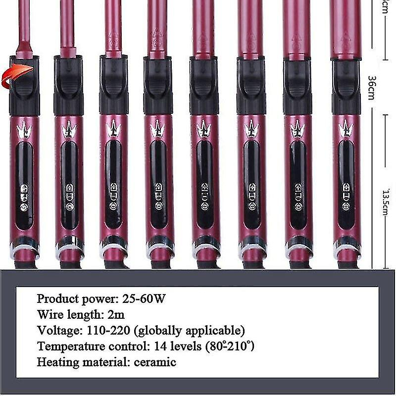 Foto 6 pulgar | Rizador Huoguo Con Revestimiento Cerámico De 9 Mm  25-60 W  80-210 °c - Venta Internacional.