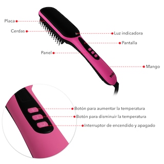 Foto 2 | Cepillo Alaciador con Tecnología Iónica RCA Rc-P13 Rosa