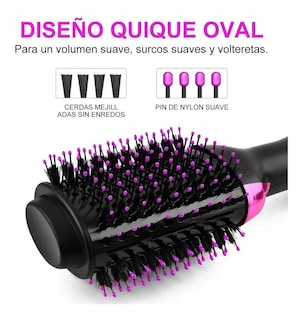 Foto 2 | Cepillo Alaciador Eléctrico Funbu 2022 Negro Antifrizz