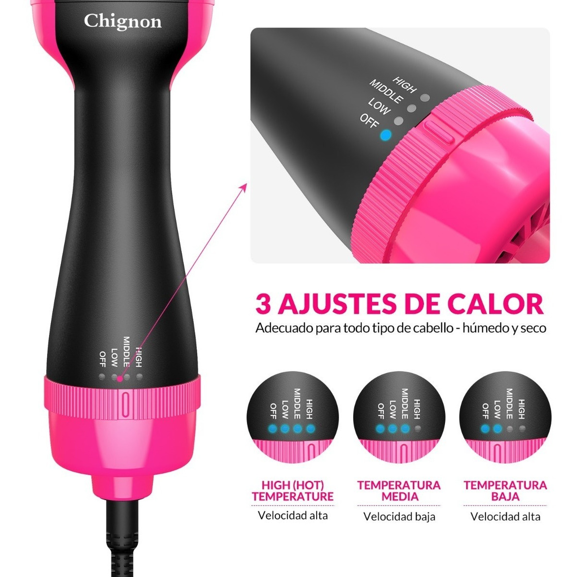 Foto 4 pulgar | Cepillo Secadora Funbu para Cabello 4 en 1