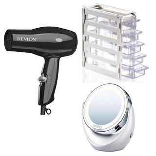 Foto 1 | Combo Secadora Revlon + Miniorganizador + Espejo con Luz