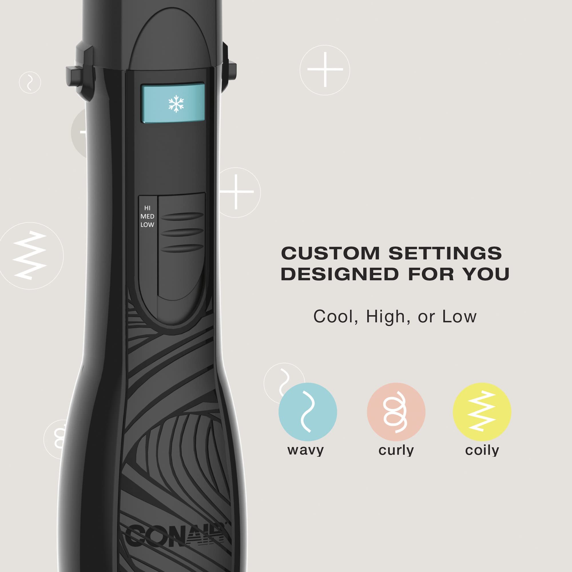 Foto 4 pulgar | Venta Internacional - Blowout Kit Conair The Curl Collective 3 En 1 +3 Cepillos