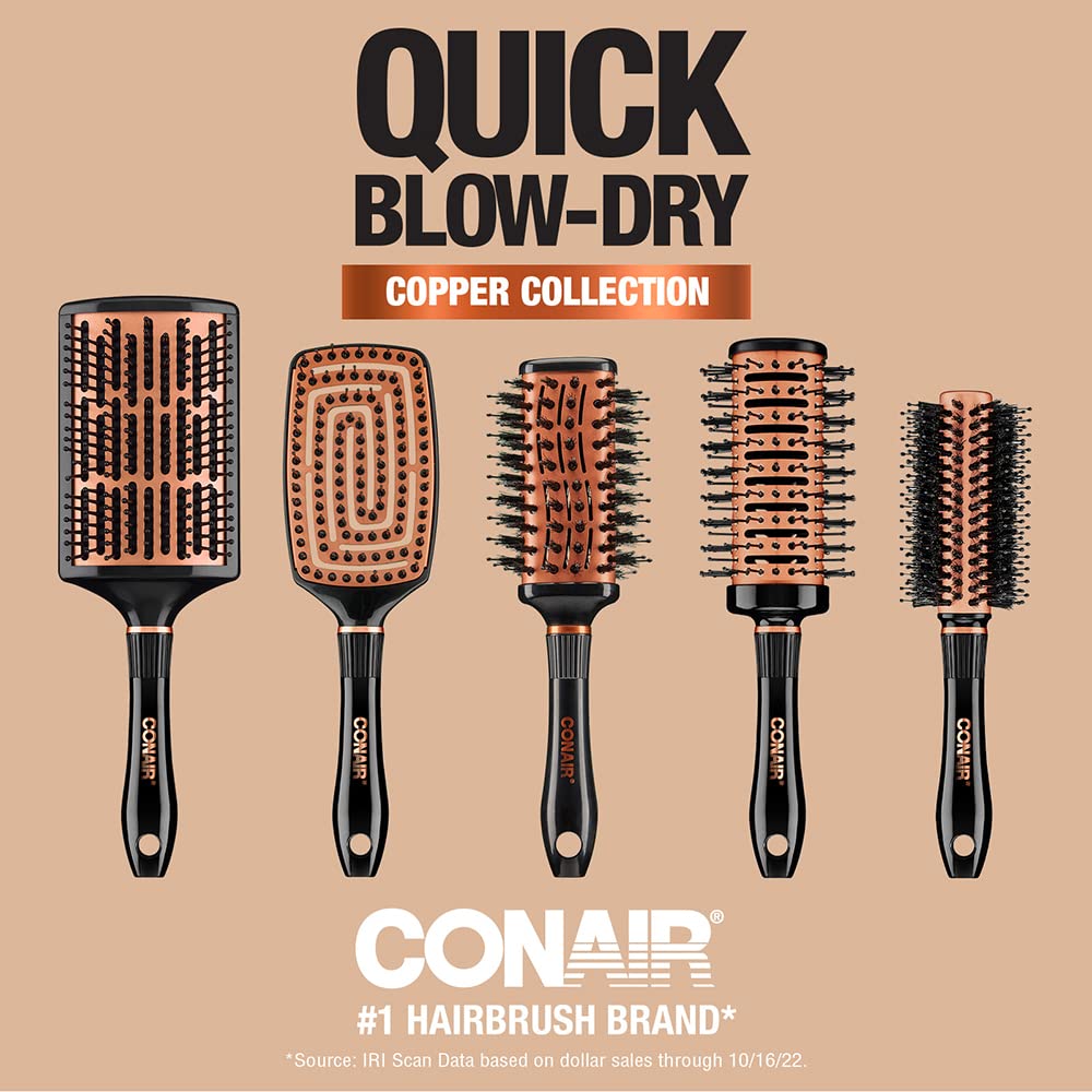 Foto 6 pulgar | Venta Internacional - Cepillo Redondo Conair Quick Blow-dry Copper Collection Porcupin