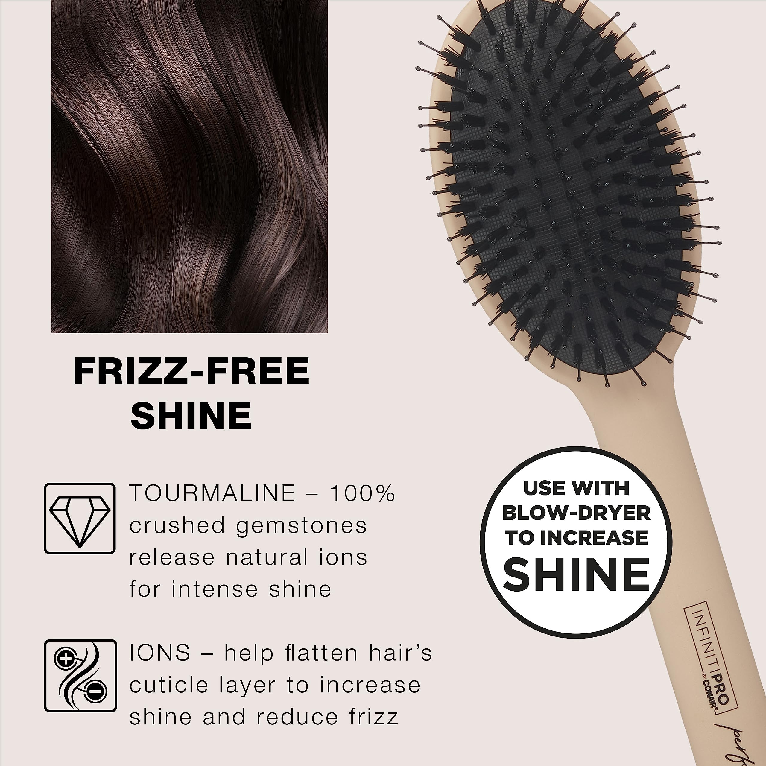 Foto 4 | Venta Internacional - Cojín De Puercoespín Desenredado Hairbrush Conair Infinitipro Toas