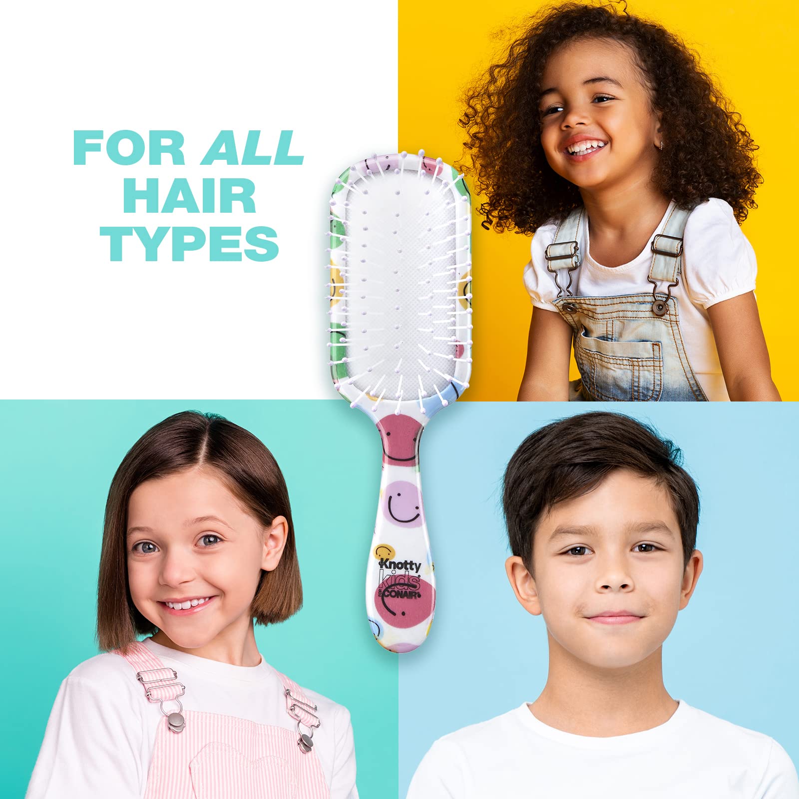 Foto 5 | Venta Internacional - Cepillo De Pelo Conair Knotty Kids Para Estampado De Emoticonos