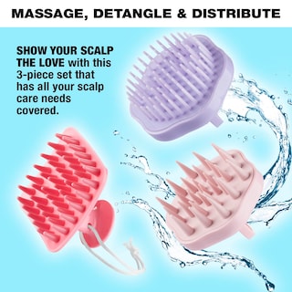 Foto 2 | Venta Internacional - Set Masajeador Para Cuero Cabelludo Conair Con 3 Cabezales De Cepillado Para Cabello Húmedo O Sec