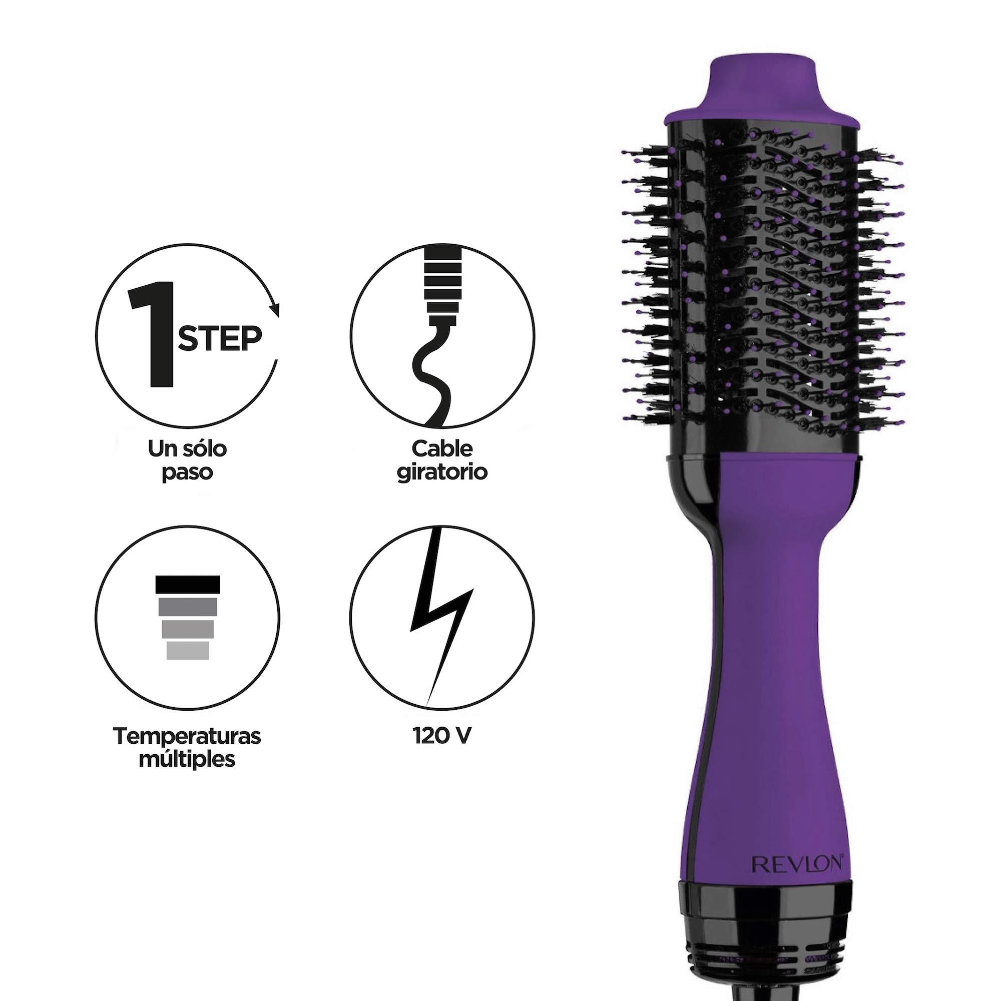 Foto 4 pulgar | Secador De Pelo Y Cepillo De Aire Caliente Revlon One-step Volumizer 1.0 - Venta Internacional