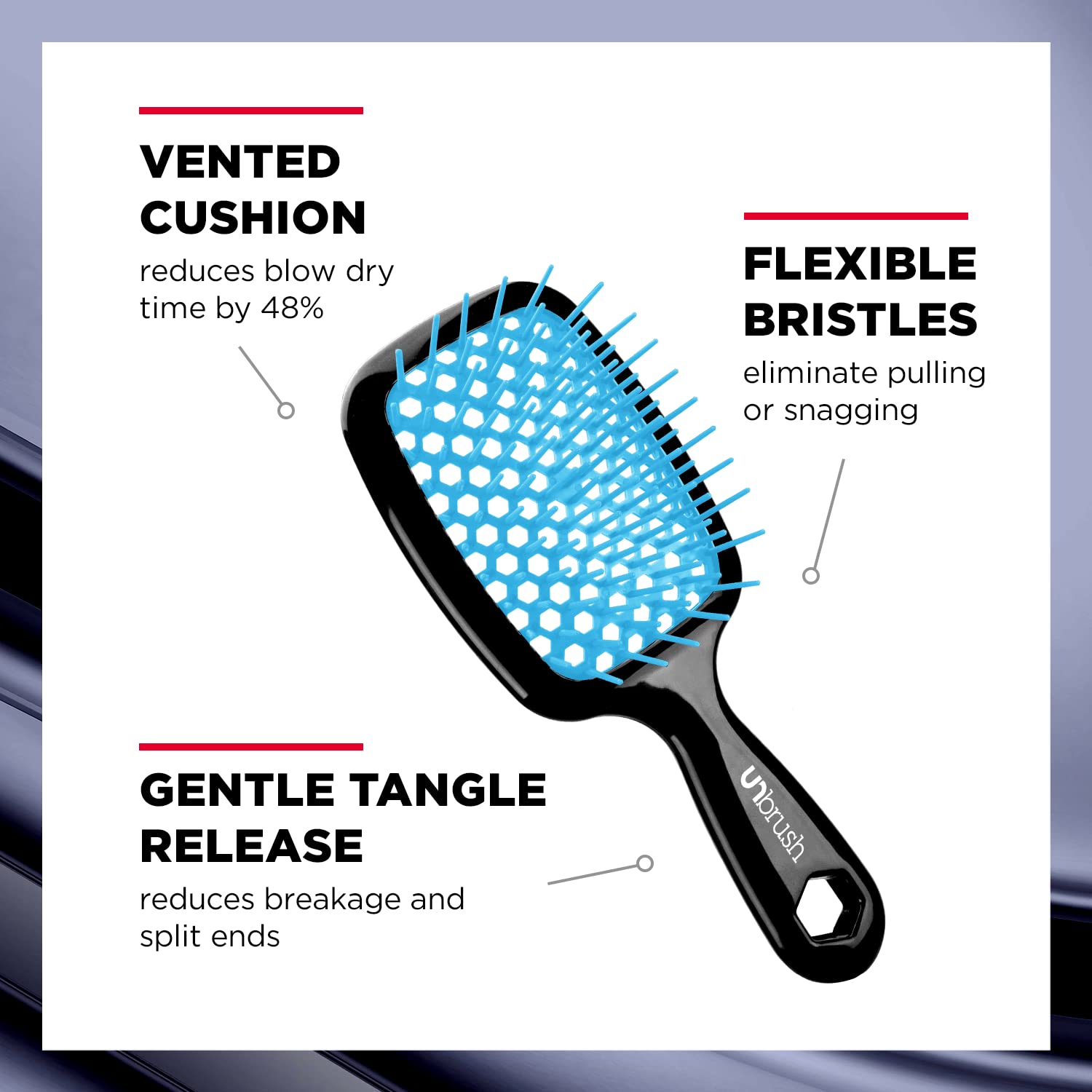 Foto 4 | Cepillo De Pelo Fhi Heat Unbrush Húmedo Y Seco, Ventilado, Desenredado - Venta Internacional.