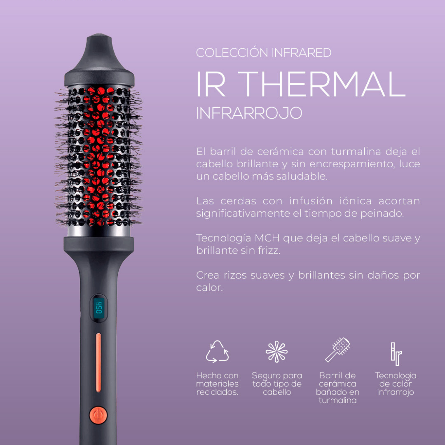 Foto 5 pulgar | Cepillo Infrarrojo Thermal Peine Termico Eléctrico Sutra Beauty Negro Cepilla Y Peina Tu Cabello Con Rapidez Y Facilida