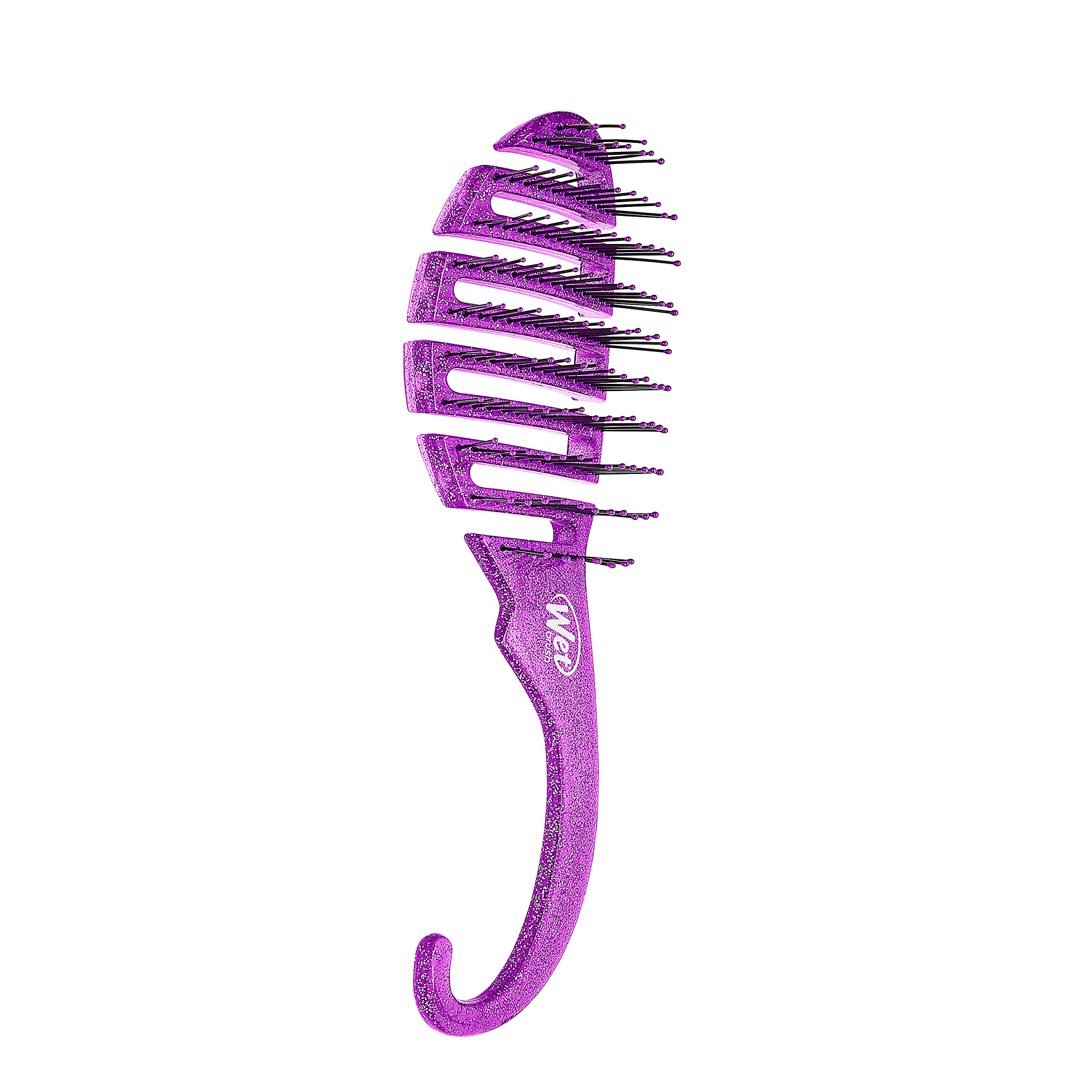 Foto 4 pulgar | Cepillo De Pelo Húmedo Para Ducha, Desenredante, Purpurina, Color Morado - Venta Internacional.