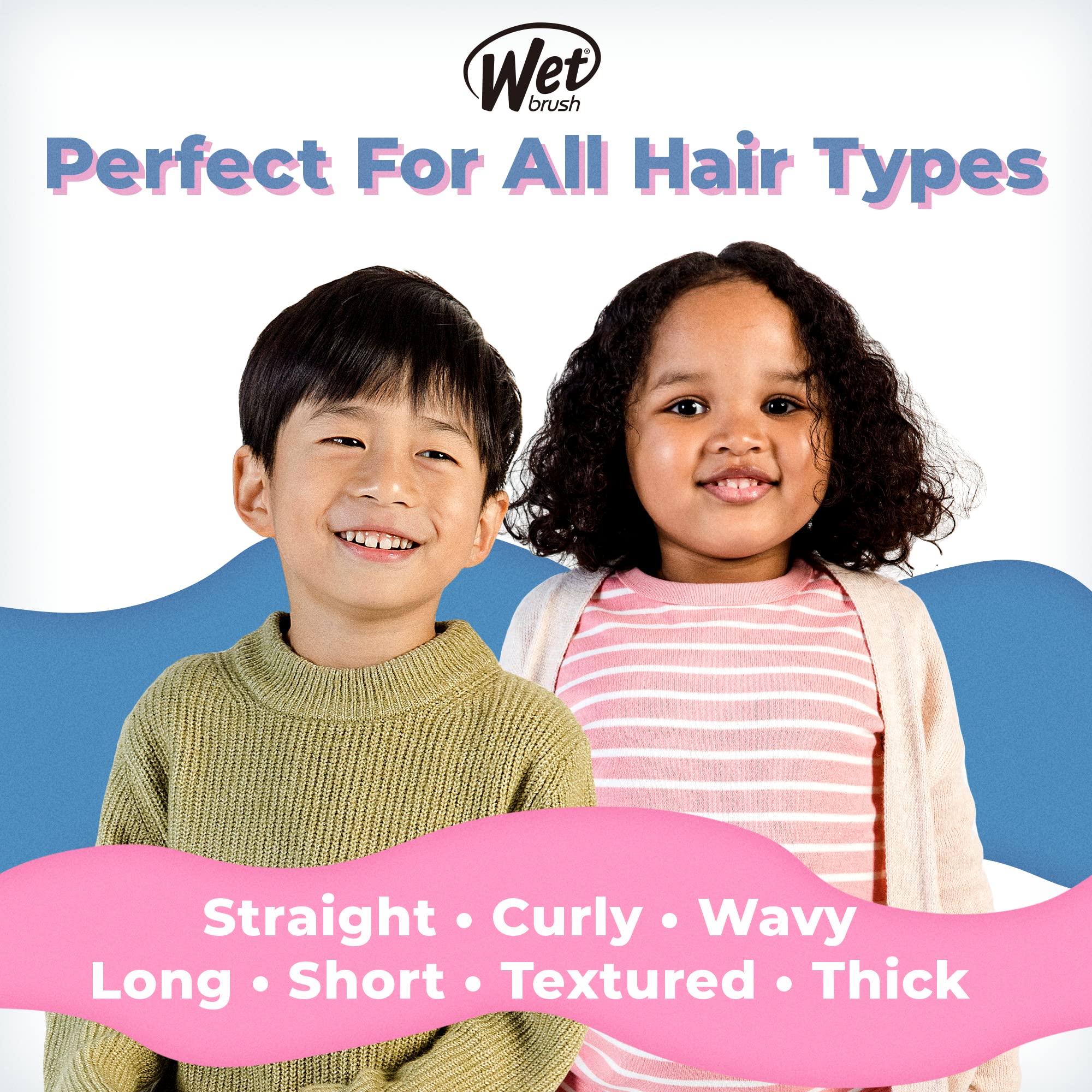 Foto 5 | Cepillo De Pelo Wet Brush Kids Detangler Chevron Intelliflex - Venta Internacional.