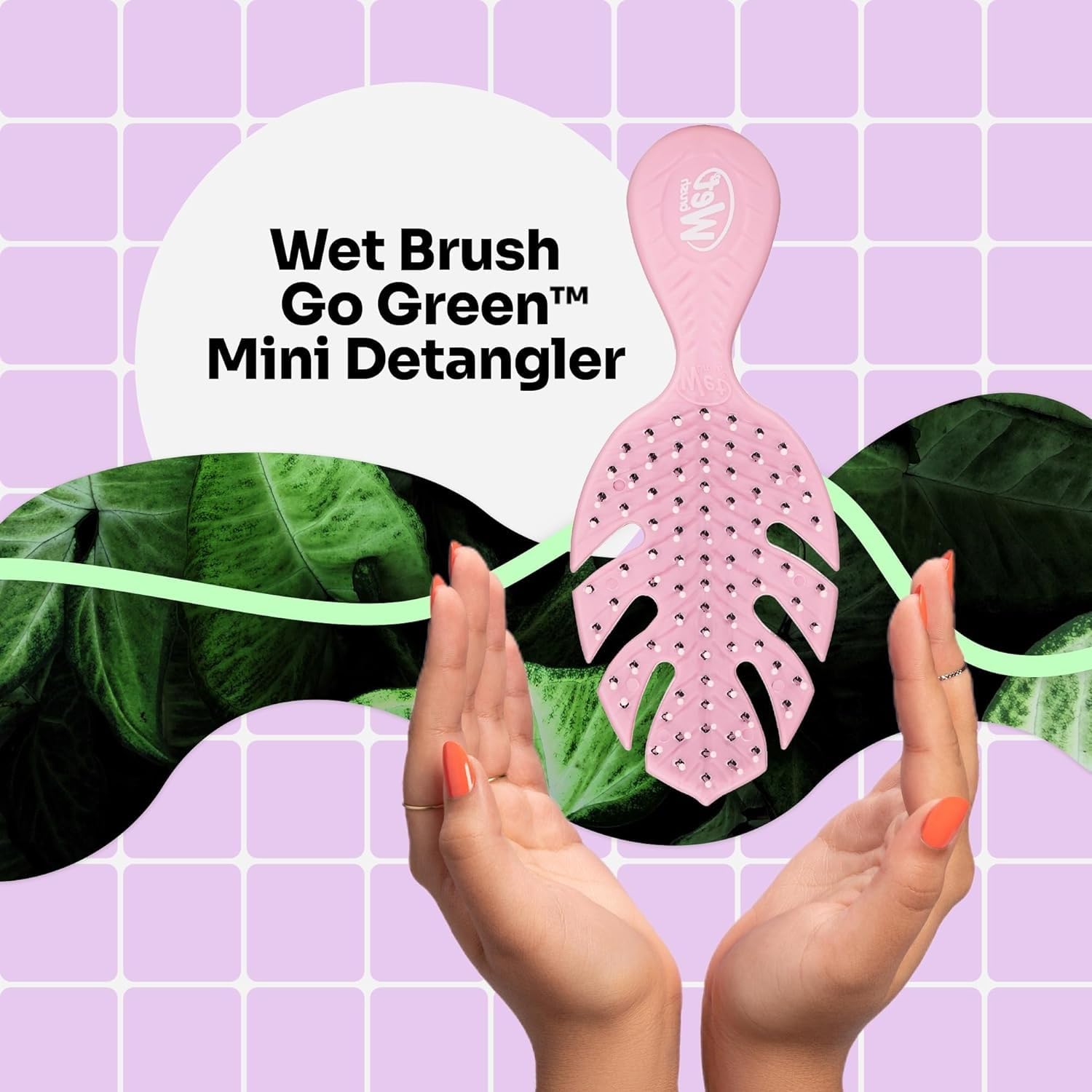 Foto 6 pulgar | Cepillo de Pelo Wet Brush Go Green Mini Detangler Pink - Venta Internacional