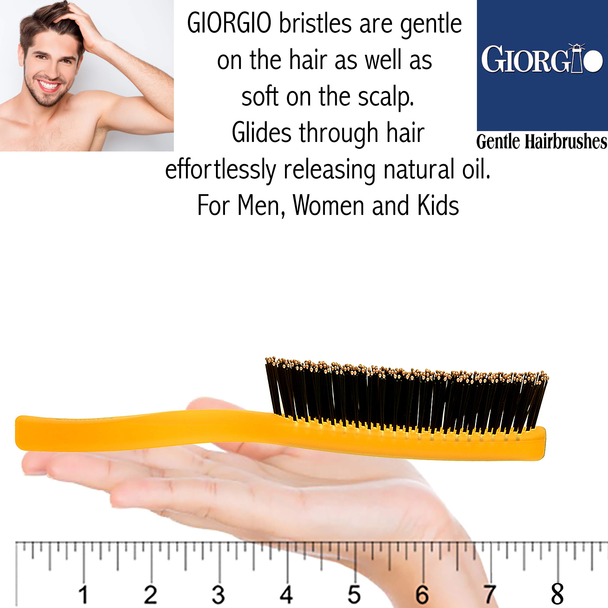 Foto 4 pulgar | Cepillo De Pelo Giorgio Gion1o Naranja Neón 19,68 Cm Para Hombres/mujeres - Venta Internacional.