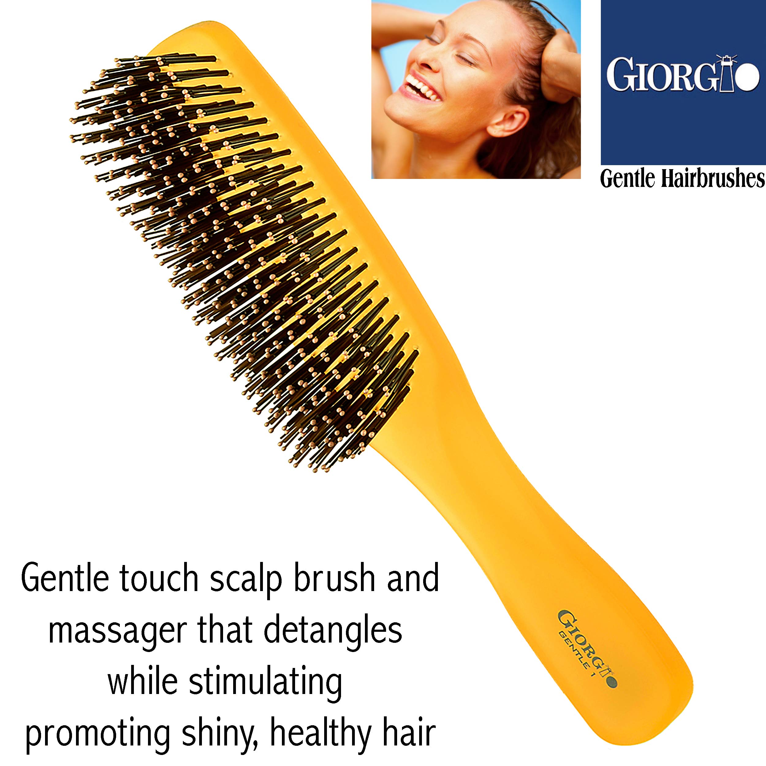 Foto 5 pulgar | Cepillo De Pelo Giorgio Gion1o Naranja Neón 19,68 Cm Para Hombres/mujeres - Venta Internacional.