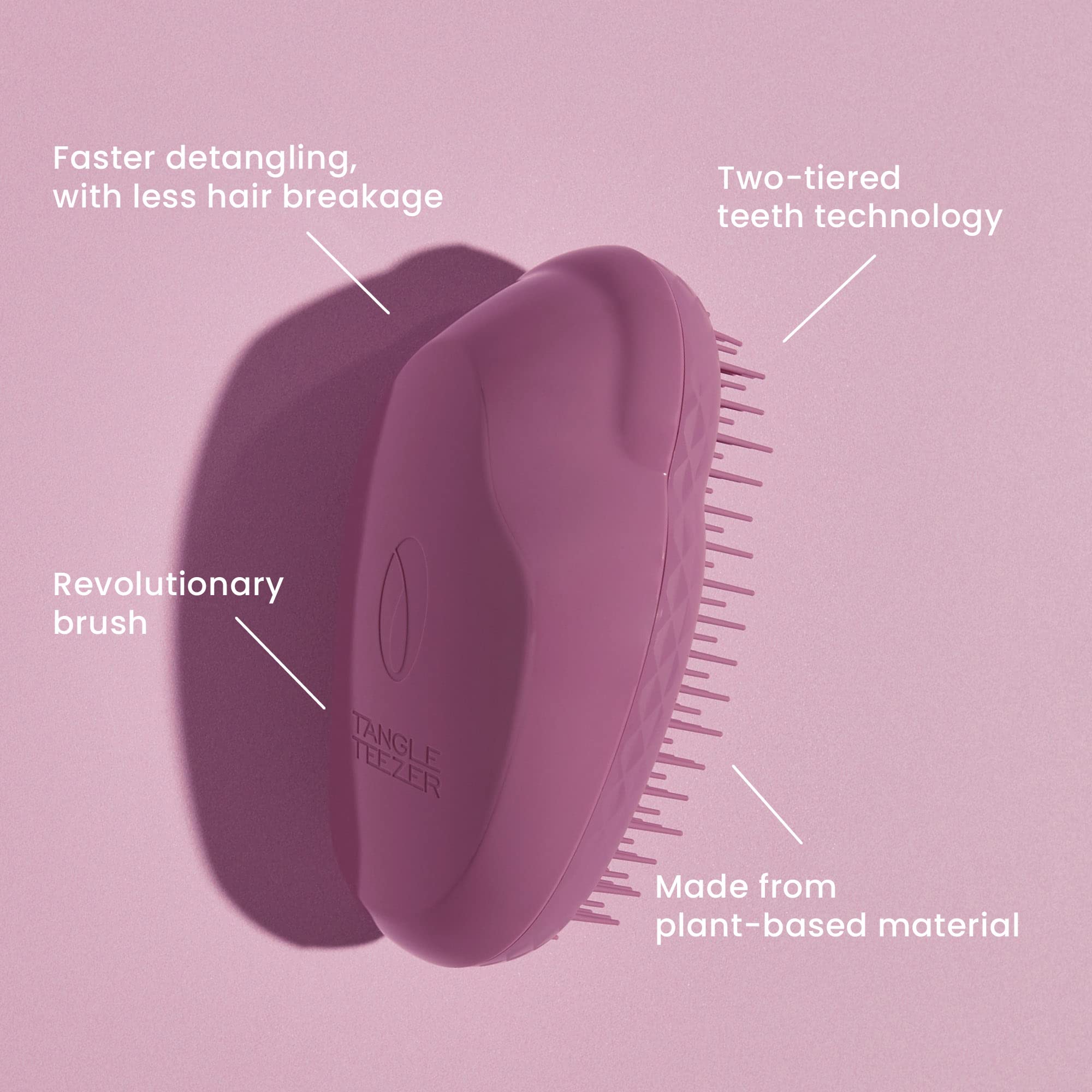 Foto 4 | Cepillo Para El Cabello Tangle Teezer Original Plant Desenredante Húmedo Y Seco - Venta Internacional.