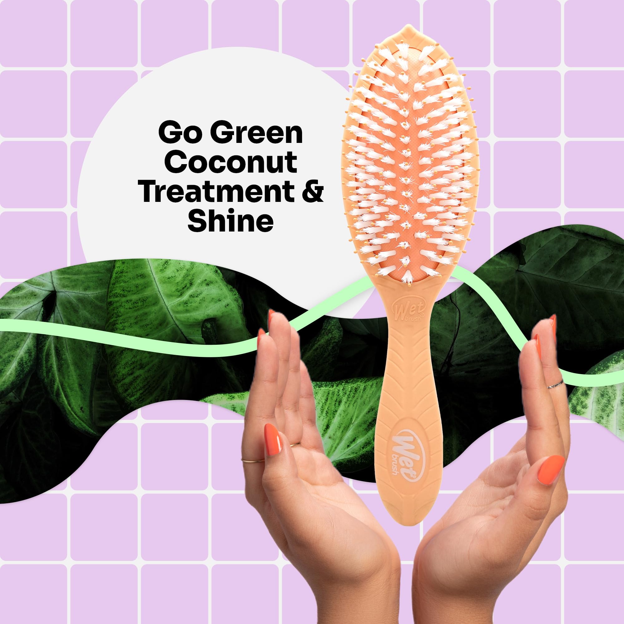 Foto 3 pulgar | Cepillo Para El Cabello Wet Brush Go Green Con Aceite De Coco - Venta Internacional.