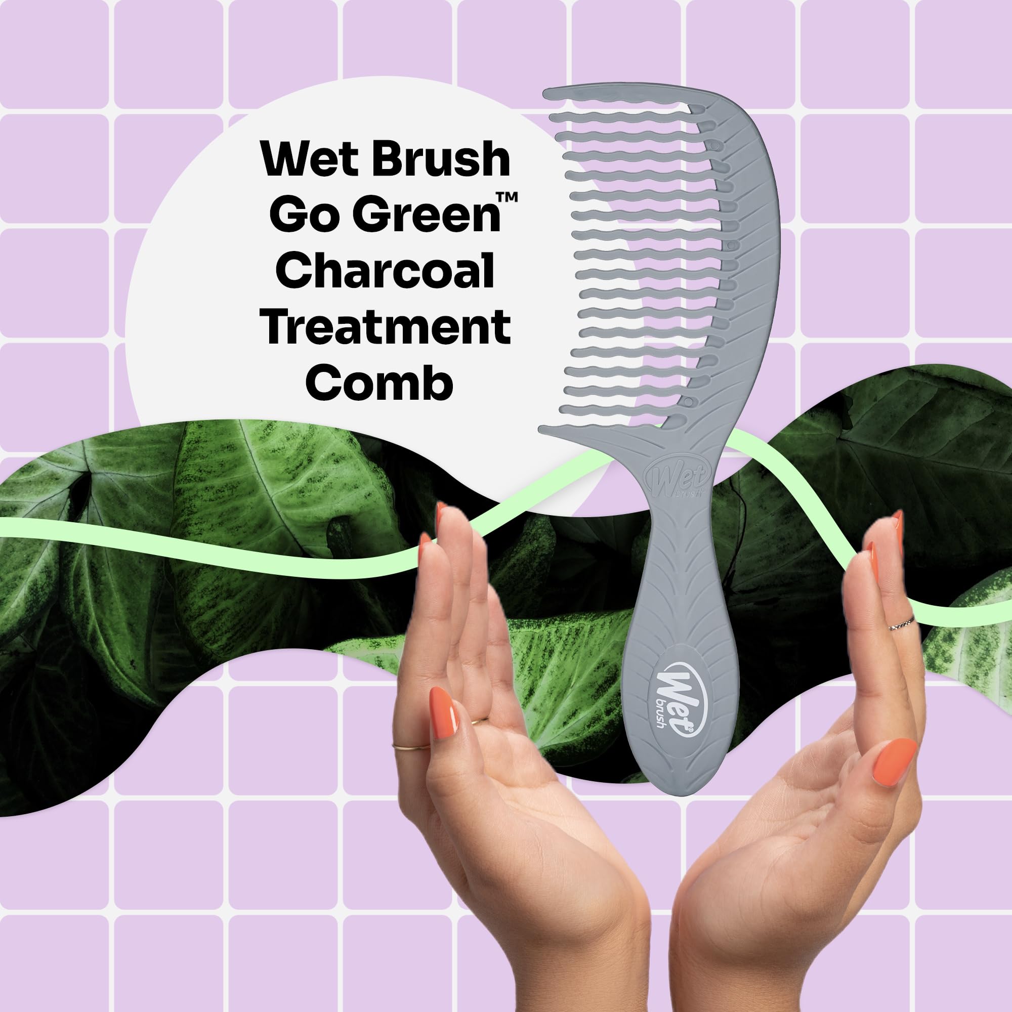 Foto 3 pulgar | Comb Wet Brush Go Green, Tratamiento Con Infusión De Carbón, Dientes Anchos - Venta Internacional.