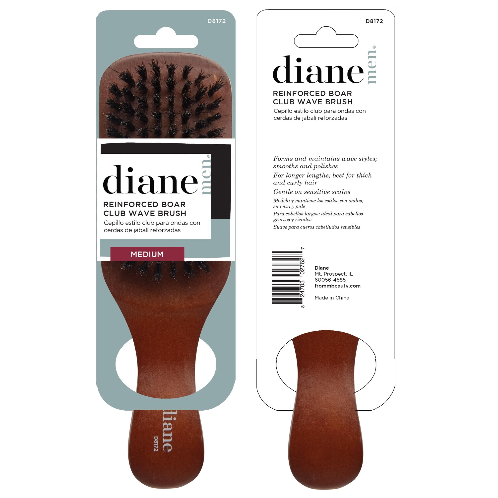 Foto 7 pulgar | Wave Brush Diane Reinforced Boar Bristle Club Para Hombre - Venta Internacional.