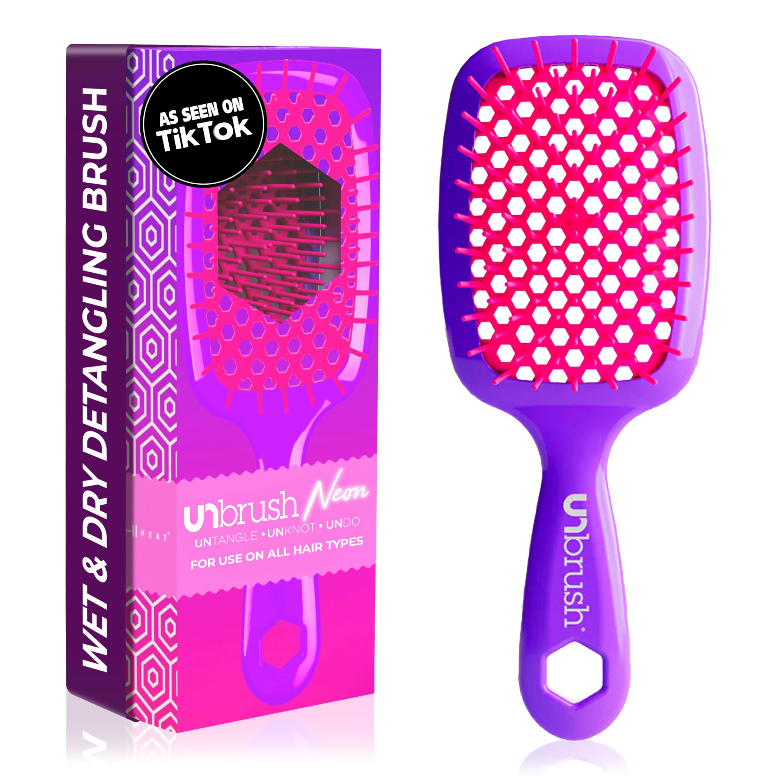 Cepillo Desenredante Fhi Heat Unbrush Para Todo El Cabello Húmedo O Seco - Venta Internacional.