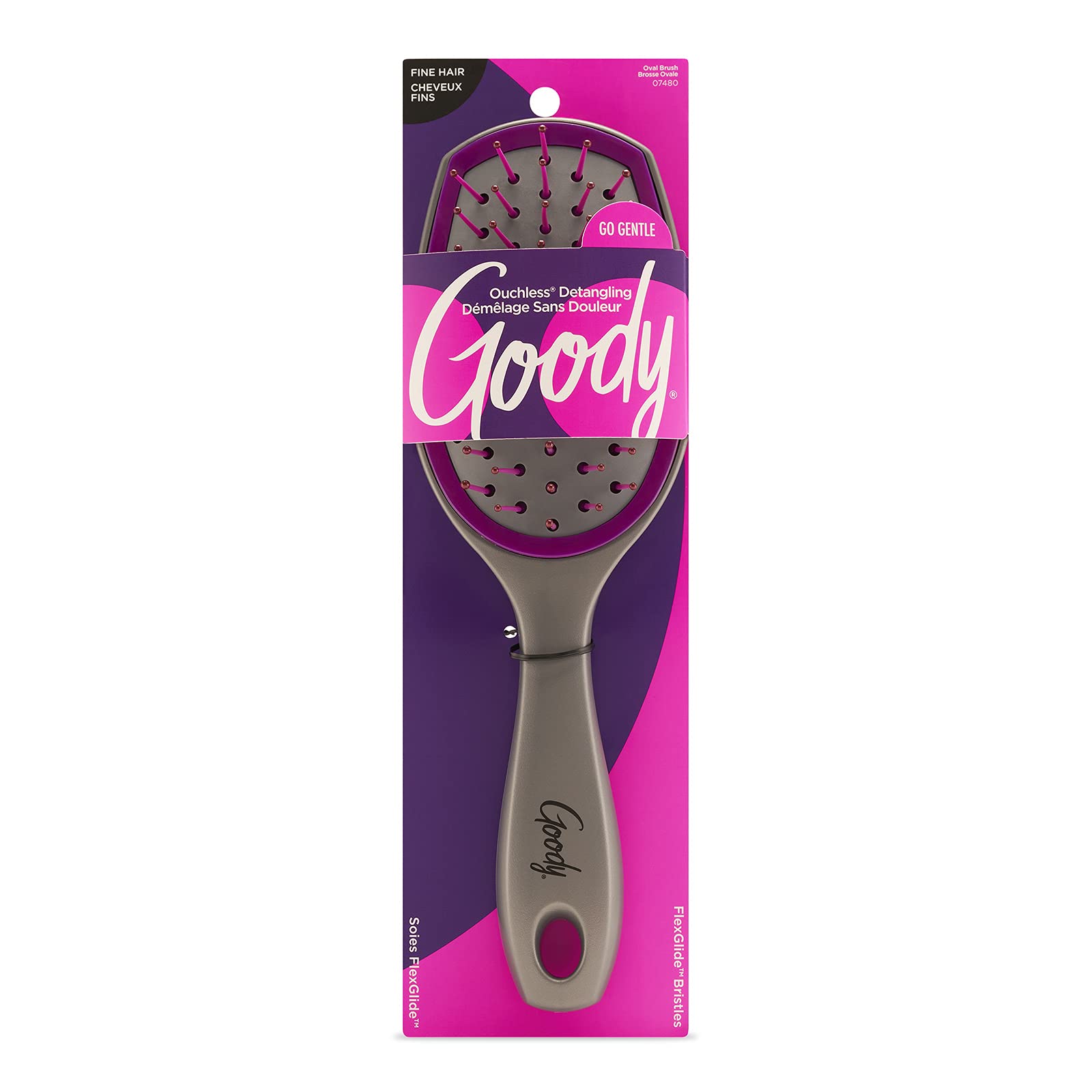 Foto 2 pulgar | Cepillo De Pelo Goody Detangling Ovalado Flexiglide Morado/gris - Venta Internacional.