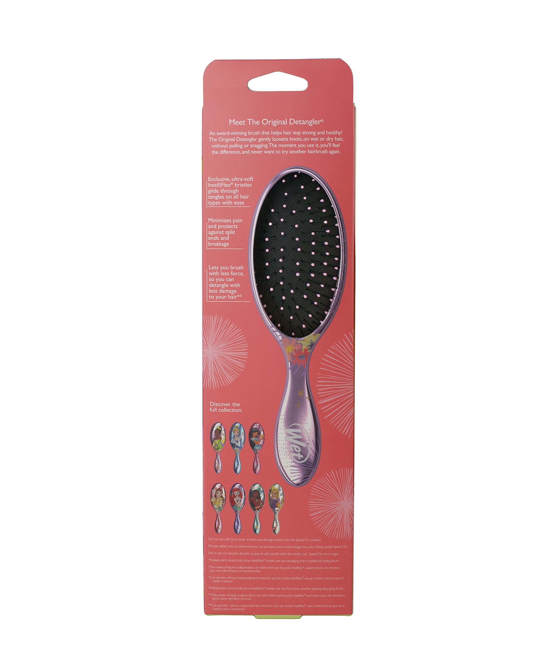 Foto 6 pulgar | Brush Wet Brush Disney Original Detangler Tiana, Color Morado Claro - Venta Internacional.