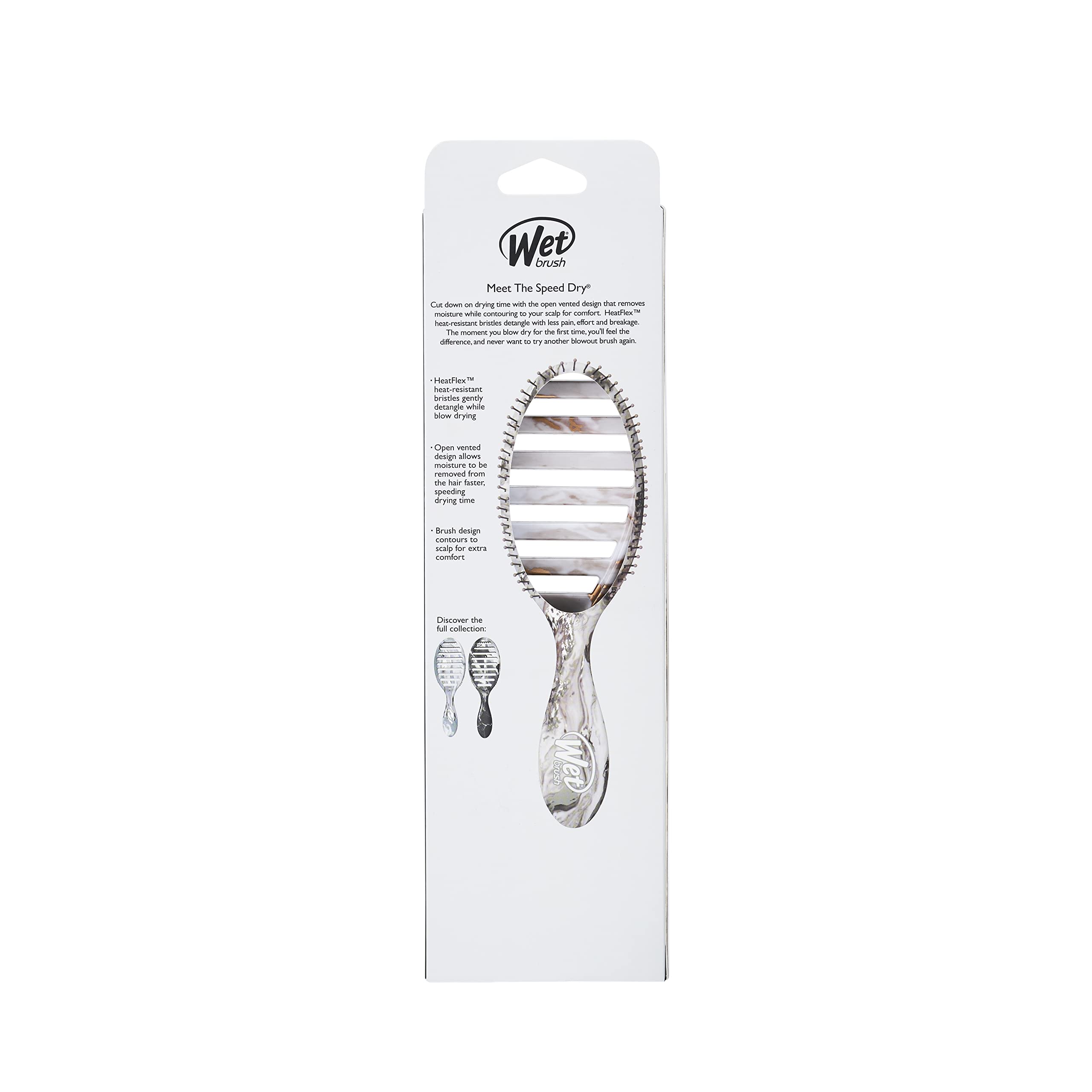 Foto 6 pulgar | Cepillo Para El Cabello, Cepillo Húmedo, Secado Rápido, Bronce Metalizado, Mármol - Venta Internacional.