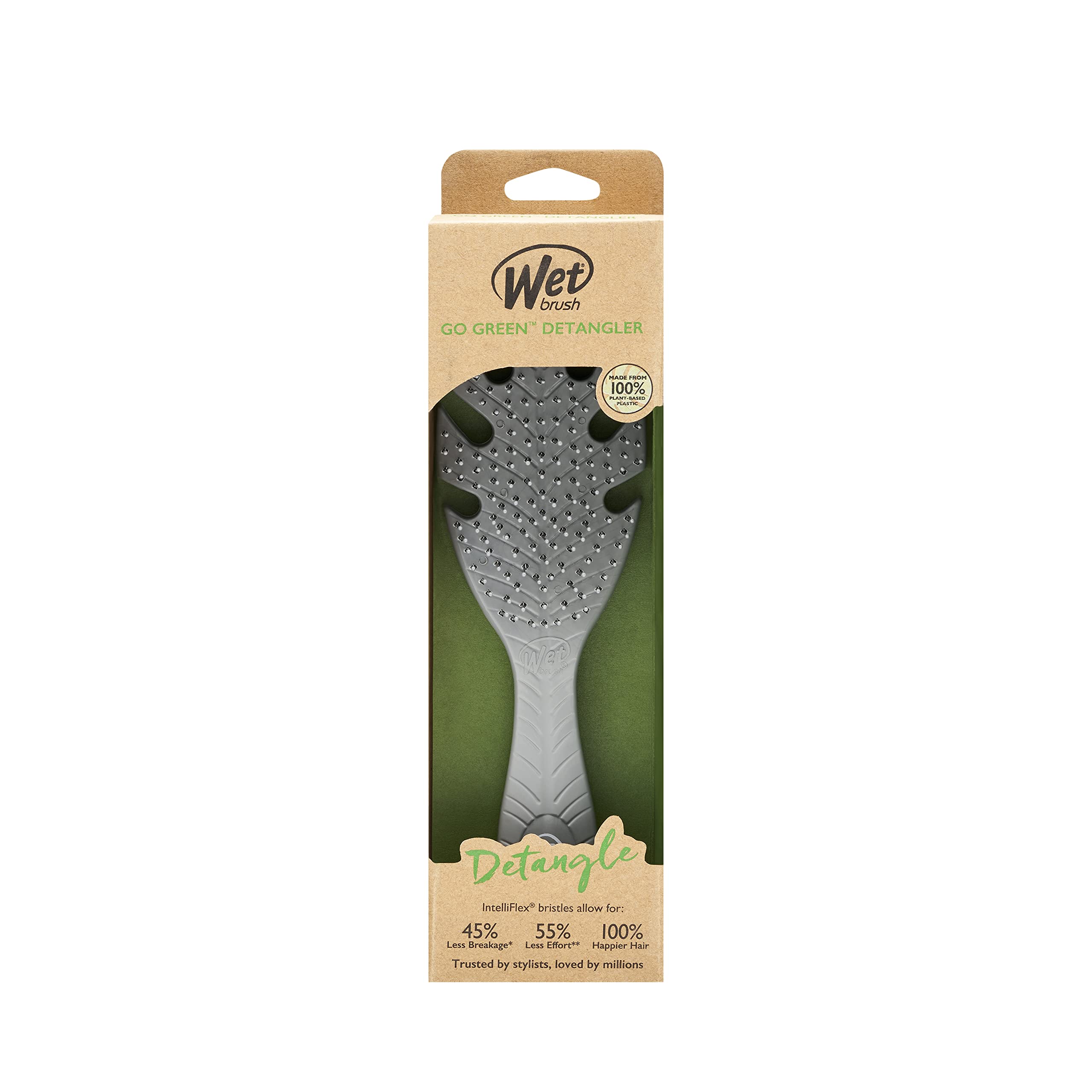 Foto 5 pulgar | Cepillo Desenredante De Cabello Wet Brush Go Green Grey - Venta Internacional.