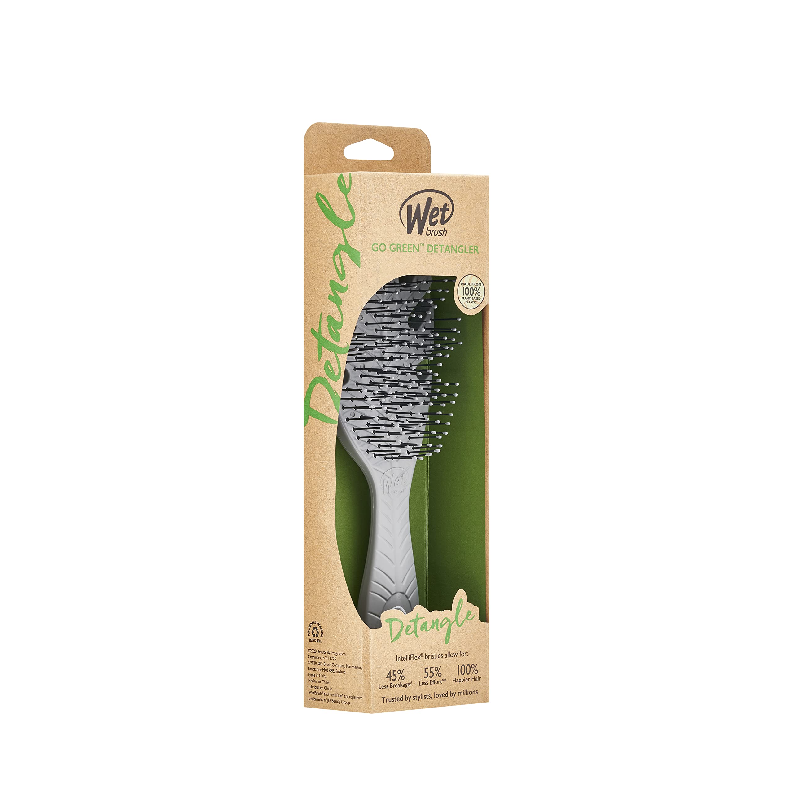 Foto 6 pulgar | Cepillo Desenredante De Cabello Wet Brush Go Green Grey - Venta Internacional.