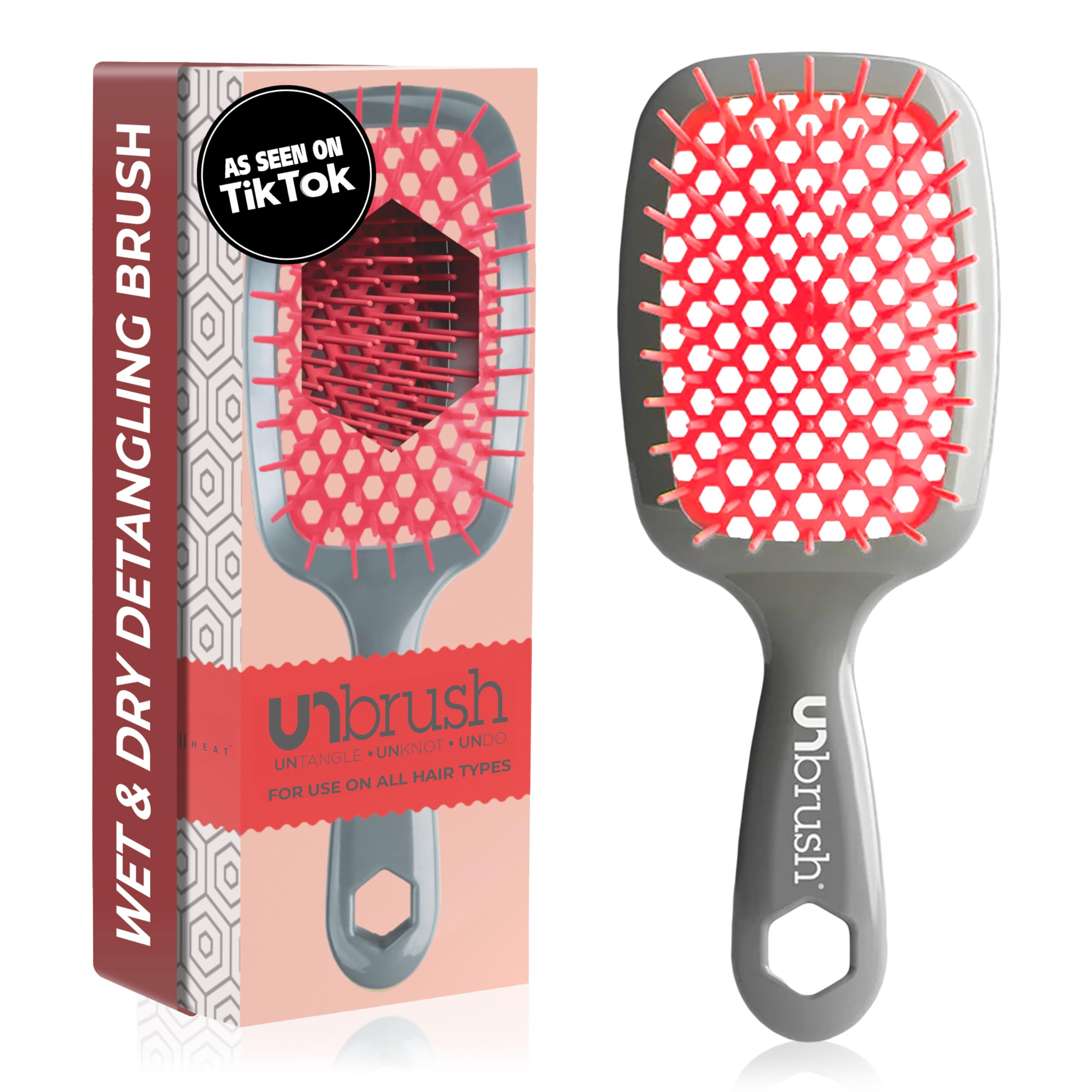 Cepillo Desenredante Fhi Heat Unbrush Para Todo El Cabello Húmedo O Seco - Venta Internacional.