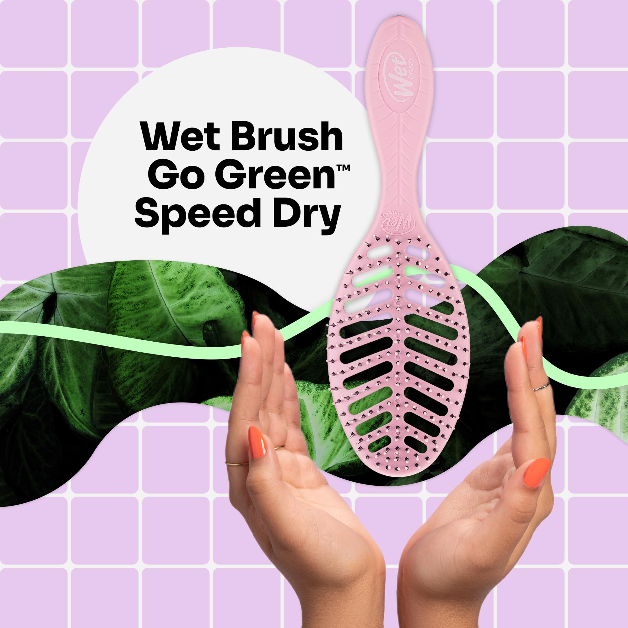 Foto 2 | Cepillo Para El Cabello Wet Brush Go Green Speed Dry Pink - Venta Internacional.